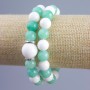 Matching Bracelet in Jadeite and White Agate