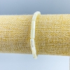 White Mother-of-Pearl Cylindrical Bead Bracelet, diameter 4.5x10 mm, length 18 cm (stretch)