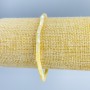 Bracelet with tinted yellow mother-of-pearl discs, diameter 4×2 mm, length 18 cm (stretch)