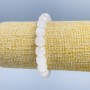 Bracelet Rock Crystal Natural Stone Faceted Cube, 9x9 mm, 18 cm (Stretch)