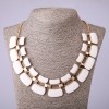 Necklace with White Enamel, 50-55 cm