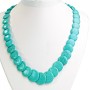Necklace Turquoise with Veins (single) coin shape for 10–25 mm increase, length 50 cm