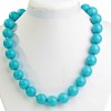 Necklace blue Turquoise (single) bead 16 mm, length 48 cm
