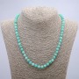Намисто з натурального Жадеїту гладка кулька, діаметр 6(+-)мм, довжина 46см+