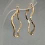 Xuping hoop earrings with 18K gold plating, thickness about 2 mm, diameter 35 mm