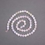 Morganite beads on thread, natural stone, faceted spheres, 6mm diameter ±, 38cm length ±