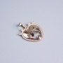 Pendant Xuping 18K Gold Plating Heart with White Crystals, diameter 18×19 mm+