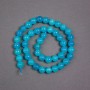 Aquamarine Beads on Thread, Natural Stone, Smooth Round Beads, 8.5 mm Diameter, 38 cm length