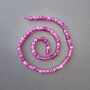 Tourmaline beads, natural stone, faceted cube beads, diameter 5×5 mm, length 38 cm, on a thread