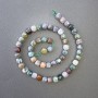 Green Jasper Beads - natural stone, faceted cube, diameter 7x7 mm ±, length 39 cm ± on thread