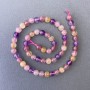 Assorted Beads of Natural Stone - Smooth Round Bead, diameter 6.5 mm, length 39 cm