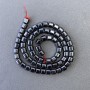 Hematite cube beads on thread, size 5.5×6 mm, length 40 cm +-