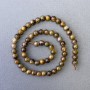 Yellow Petersite Beads, Natural Stone, Smooth Round Beads, Diameter 6.5 mm, Length 40 cm