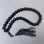 Shungite Prayer Beads (Synthetic) Smooth Beads 12 mm Diameter, 33 Beads, with Shungite Inserts