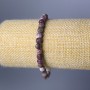 Tourmaline Bracelet, Natural Stone, Faceted Cubes, 5 mm Diameter, 18 cm Length (Stretch)