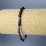 Sapphire bracelet with natural gemstone, faceted cube, 4.5 mm diameter, length 18 cm (stretch)