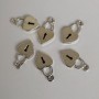 Heart-shaped clasp, diameter 10x18 mm, packaging 20 g, 16 pcs (+-)