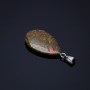 Drop Pendant with Heliotrope 2.5×1.7 cm (±)