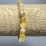 Yellow Opal Bracelet with Smooth Bead, 6.5 mm diameter, 18 cm length (Stretch)