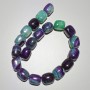 Agate Beads Natural Stone Bar Shape, 16x19 mm, length approximately 38 cm on beading thread