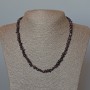 Garnet Necklace with Natural Stone Chips, 5x2 mm, 45 cm long