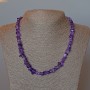 Natural Amethyst Necklace with chips, 7×3 mm, length 47 cm ±