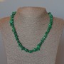 Natural malachite chip-bead necklace, diameter 8×3 mm, length 48 cm