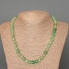 Nephrite Necklace, natural stone, smooth rondel beads, diameter 9x7 mm +-, length 49 cm +-