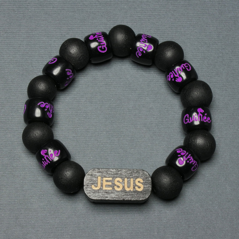 Bracelet with Wooden Beads, bead diameter 12mm ± wood insert, bead size 25x11mm ± 18mm ± stretch