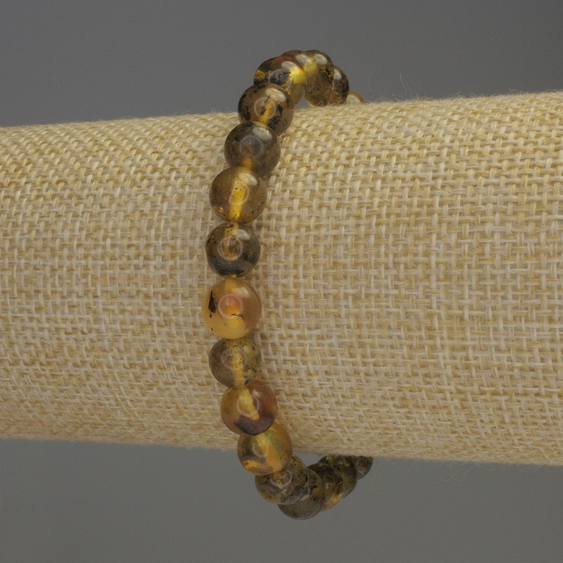 Amber Bracelet Smooth Bead 8mm