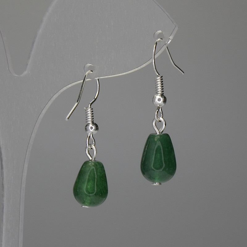 Chrysoprase Krala Earrings 12x8mm, length 30mm