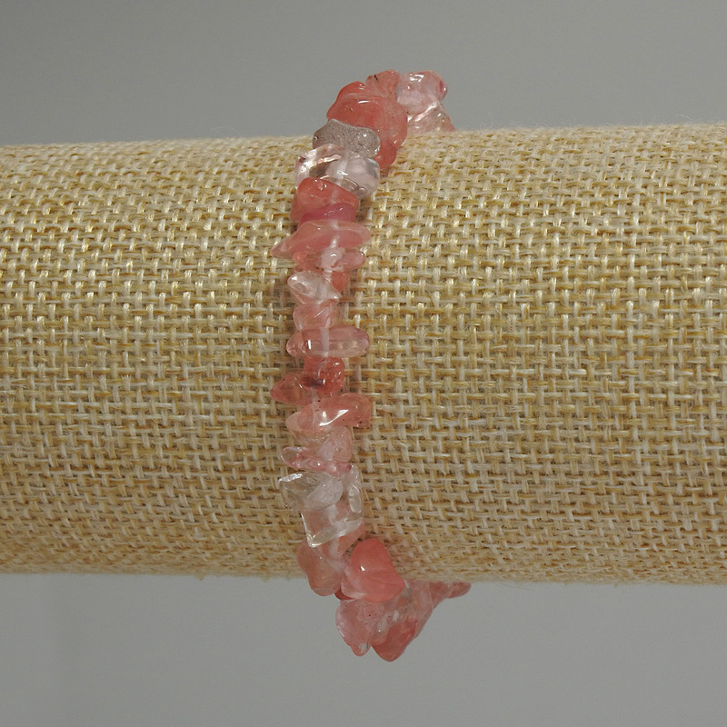 Chalcedony Chip Bracelet, diameter 5-10×2-4 mm, length 18 cm, stretch