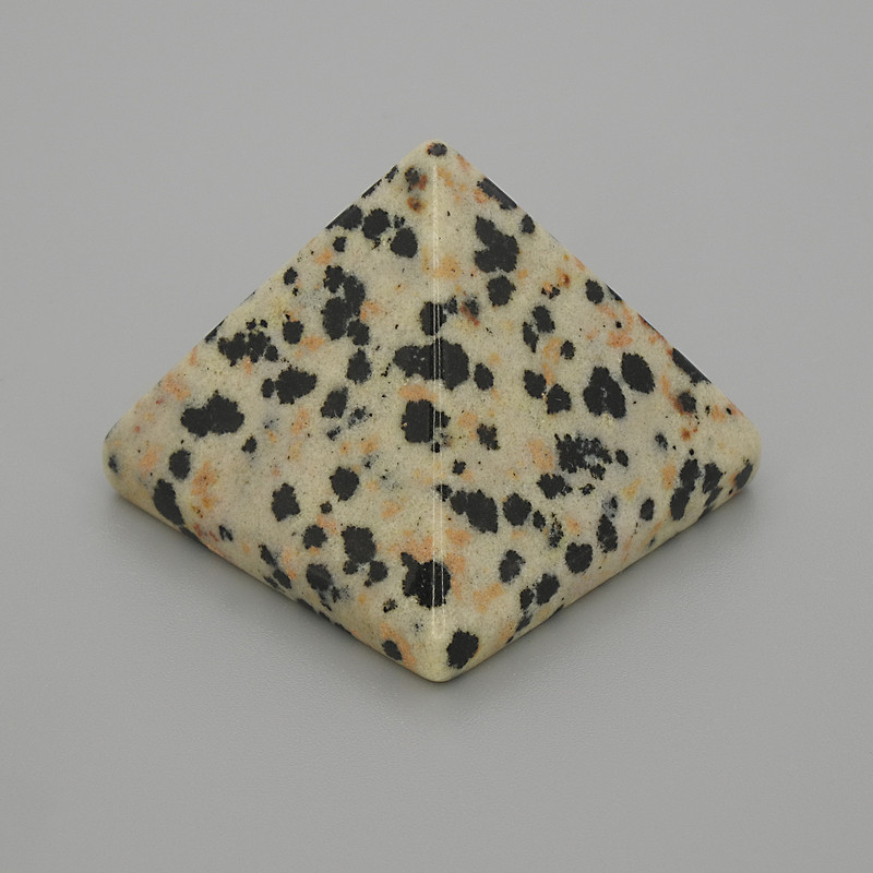 Dalmatian Jasper Pyramid - natural stone souvenir, 30x30mm ±, 25mm wide