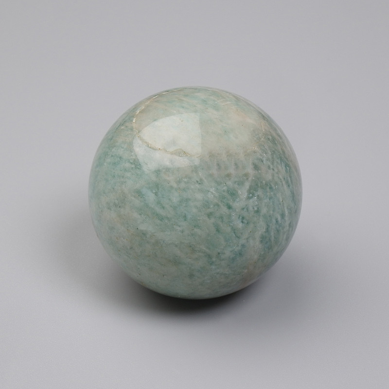 Amazonite natural stone souvenir sphere, 30 mm diameter