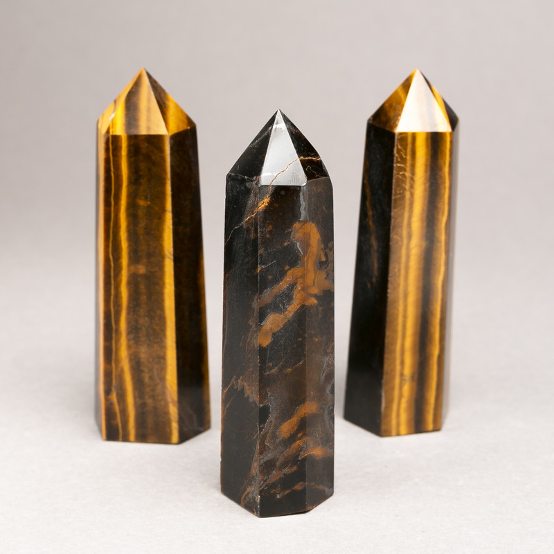 Natural Tiger's Eye souvenir pencil, assorted sizes (per 100 g)