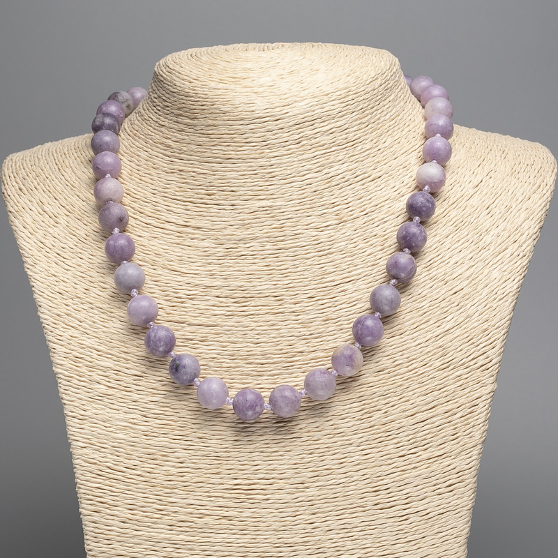 Acrylic Lepidolite Imitation Necklace